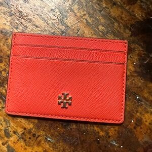 Tory Burch Vibrant Red Card Holder